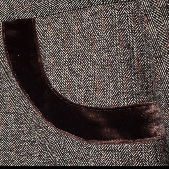 Spiegel Suit Tweed Jacket Brown Vintage Herringbone Size 4 - Picture 13 of 15